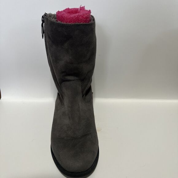 Maurices Regina Sherpa Women's Ankle Boots Size 8 M Black Fold Over Zip-Up - Picture 2 of 14